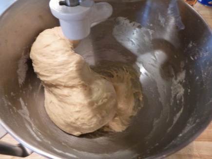 dough with additional 40 g flour