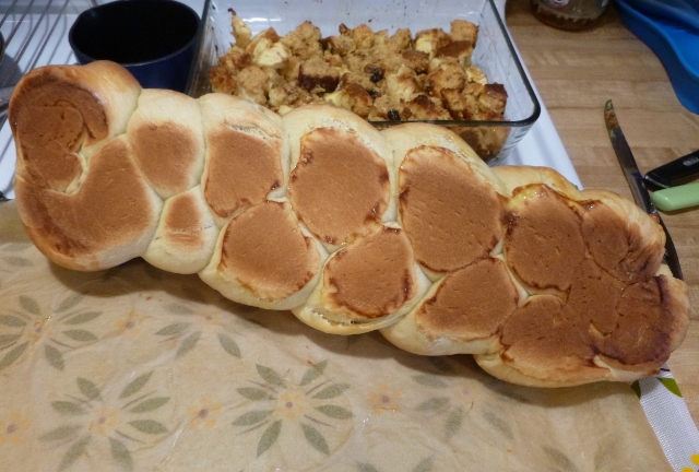 bottom of Challah loaf