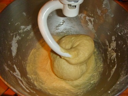challah dough after 8 minutes of kneading